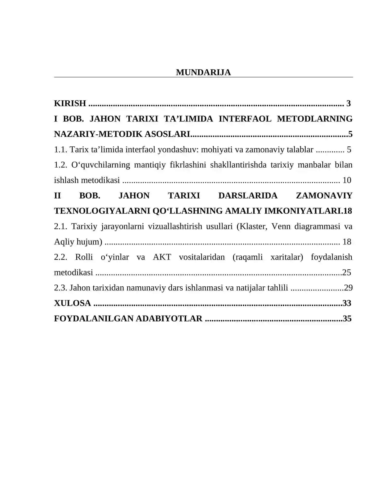 Jahon tarixi darsligida interfaol metodlardan foydalanish 2