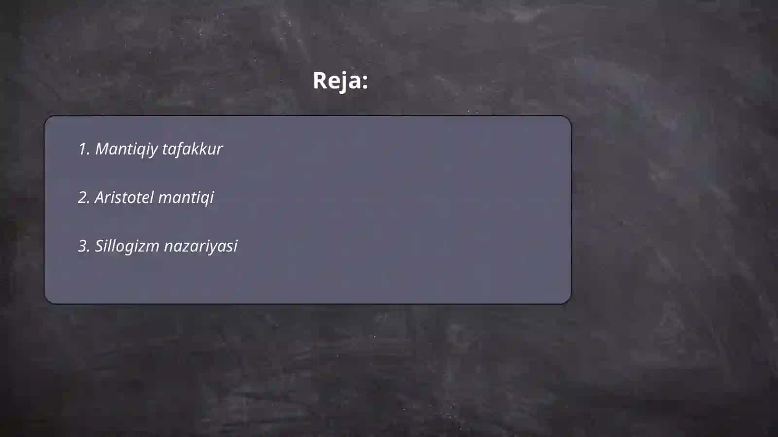 Mantiq falsafasi 2