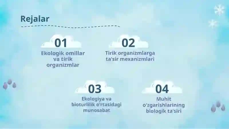 Ekologik Omillar va Tirik Organizmlar 2