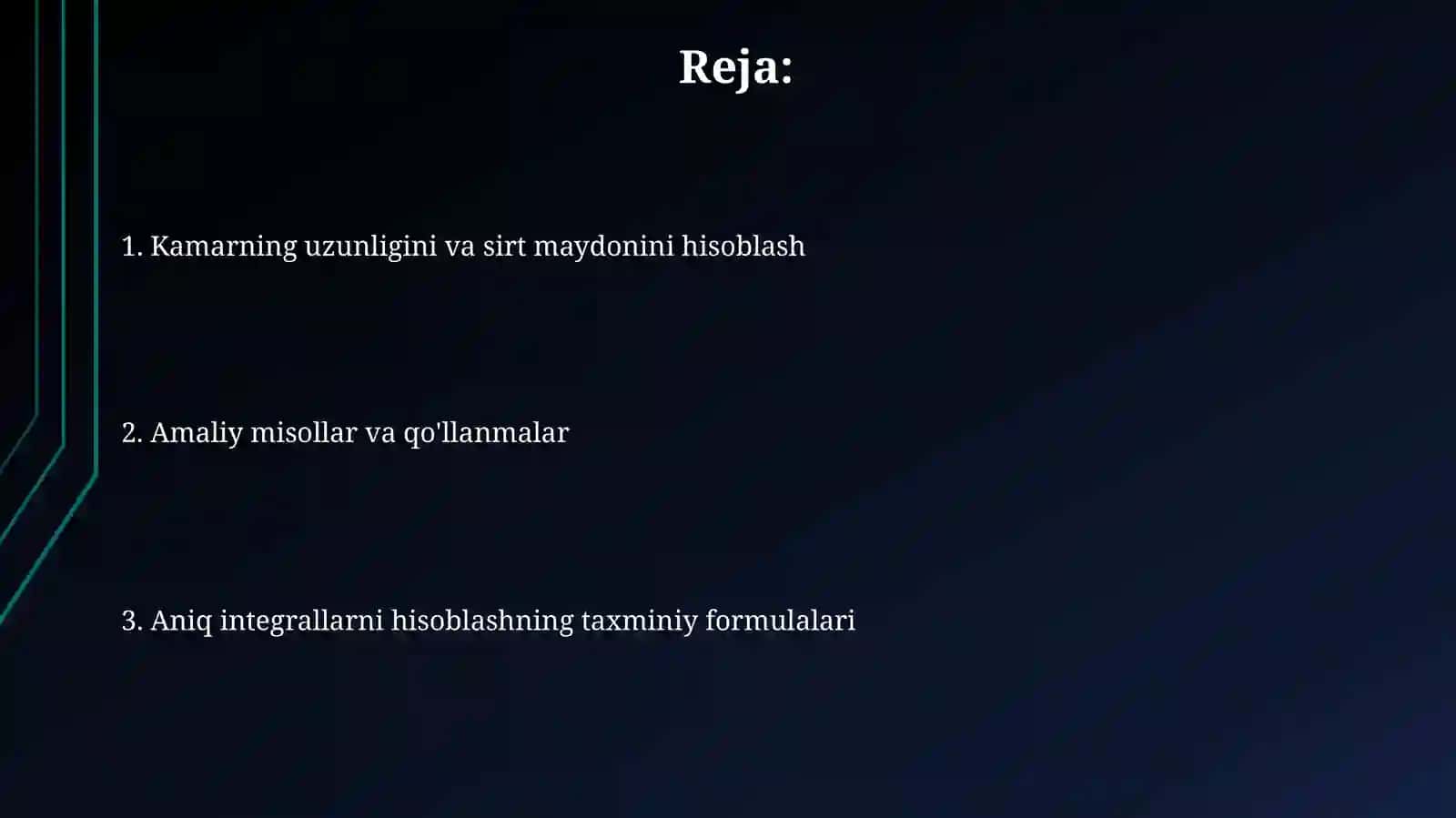 Aniq integrallarni hisoblashning taxminiy formulalari 2