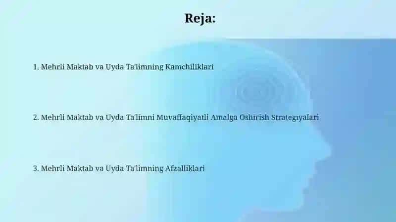 Mehrli maktab va uy ta'limi 2
