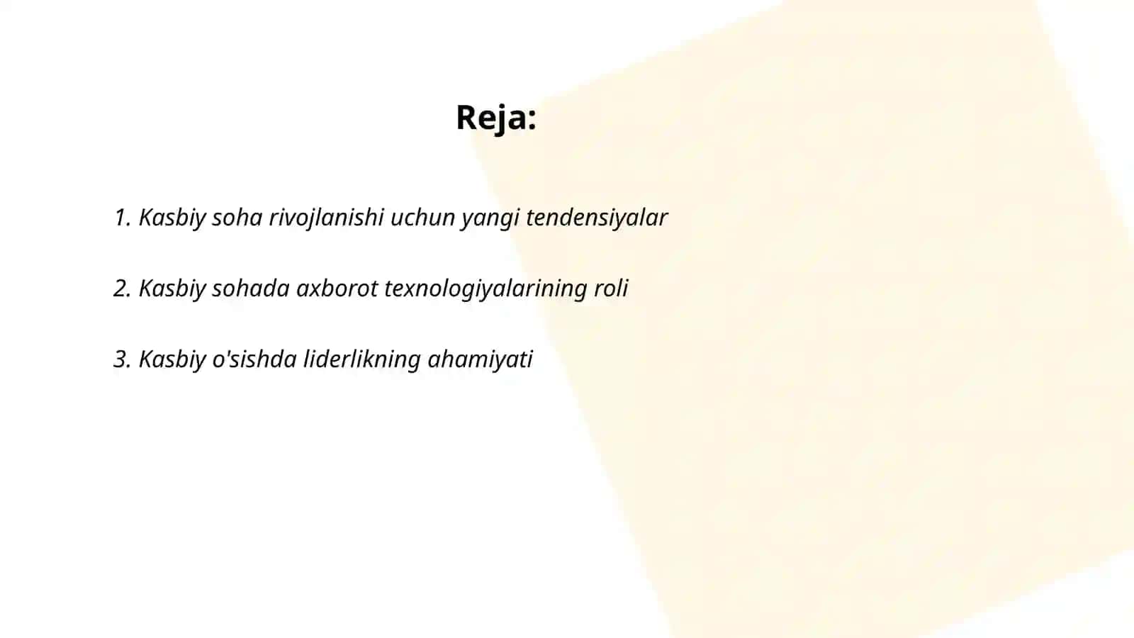 Kasbiy soha bo‘yicha kichik hajmdagi maqola yozish 2