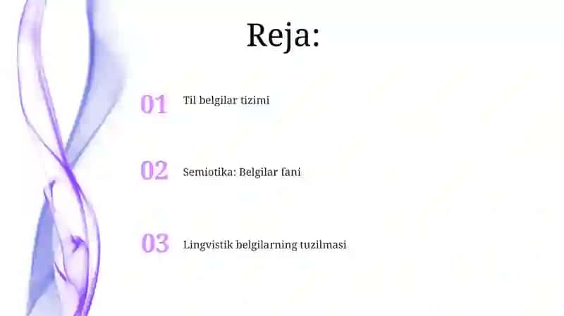 Tilning semiotik tabiati. Til - belgi, ramzlar tizimi 2