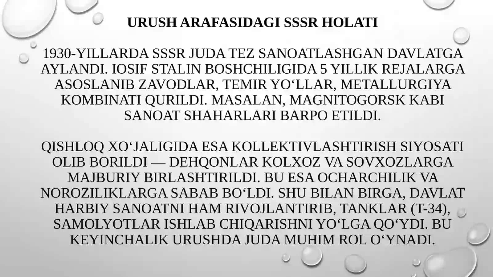Urush sohasida SSSR 2