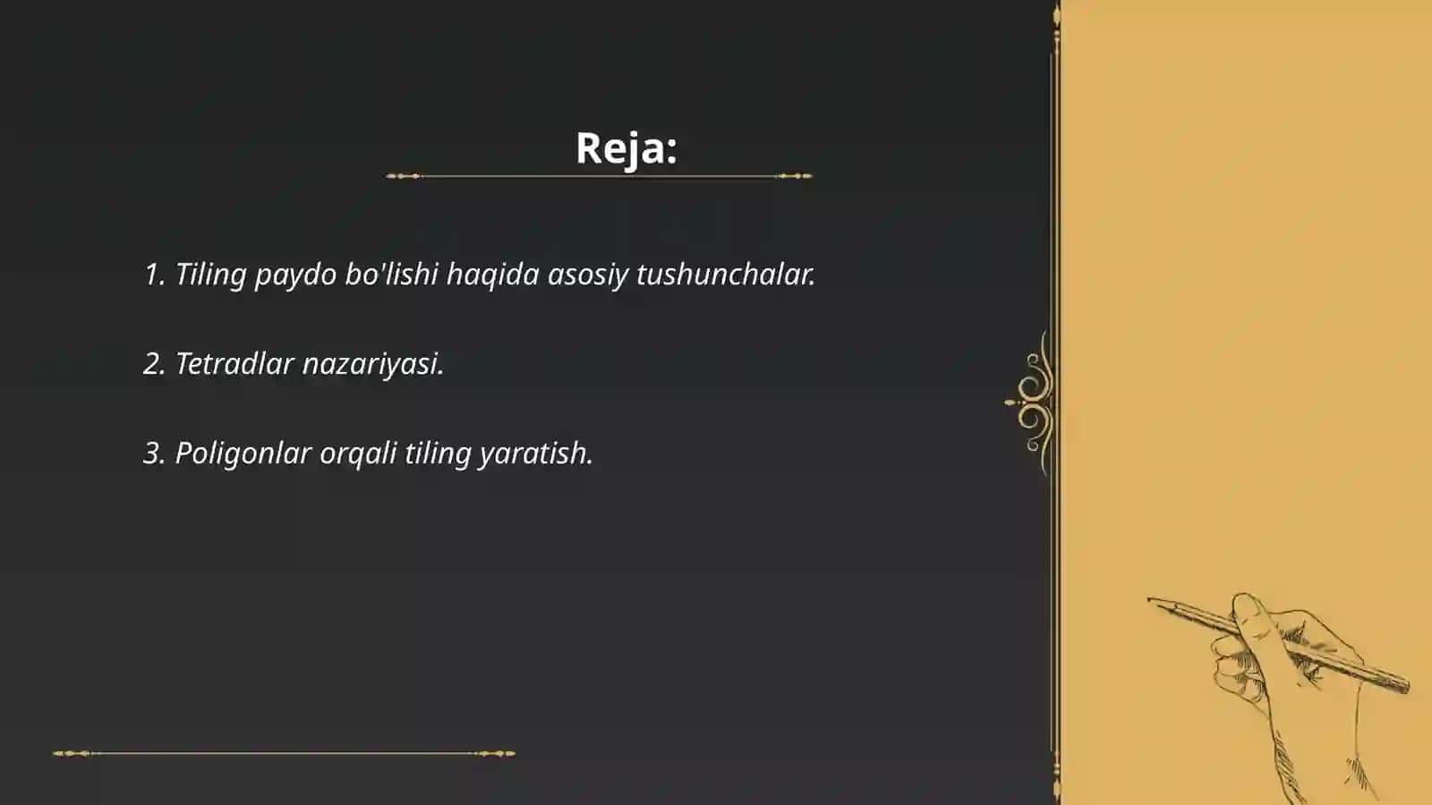 Tilning paydo bo'lishi haqida asosiy tushunchalar 2