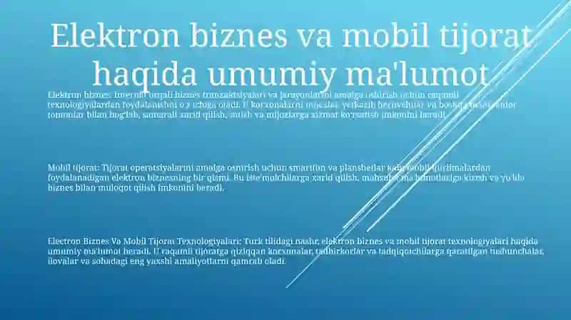 Elektron Biznes Va Mobil Tijorat Texnologiyalari 2