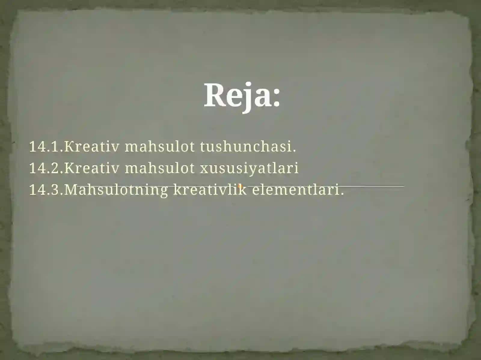 Kreativ mahsulot 2