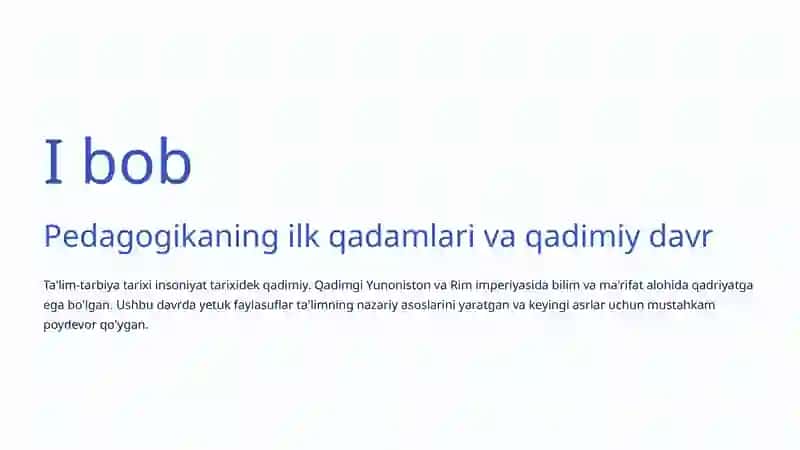 Pedagogika fani tarixi 2