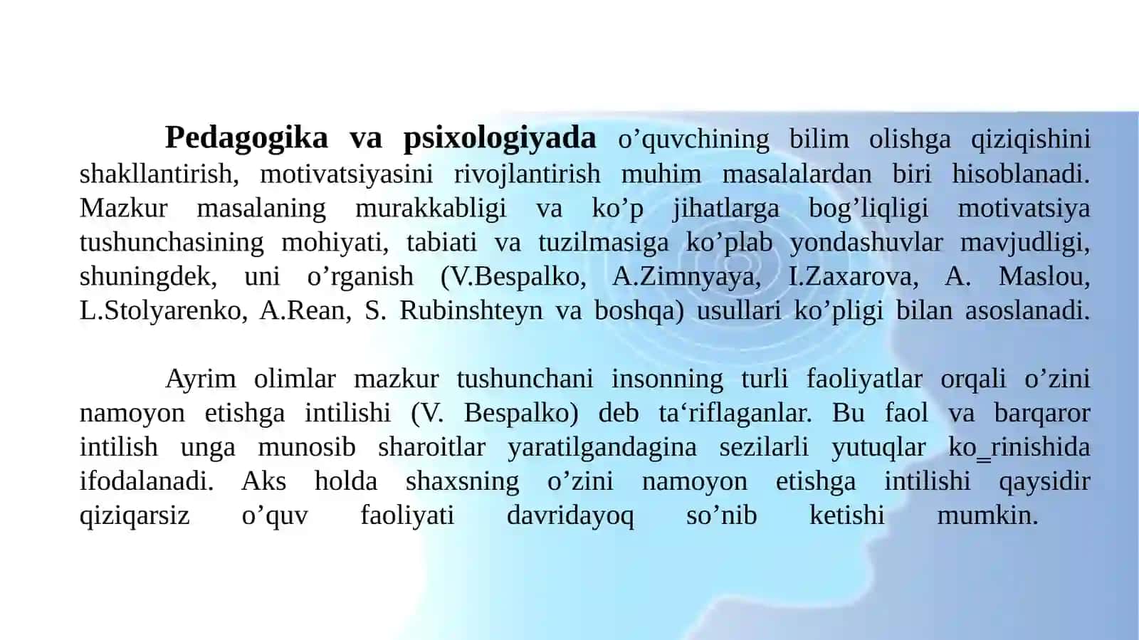 MOTIV VA MOTIVATSIYA 2