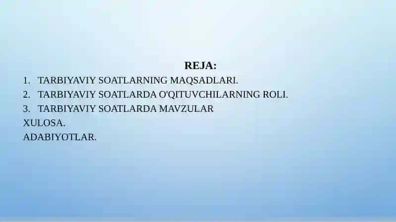 SINF TARBIYAVIY SOATLARI 2