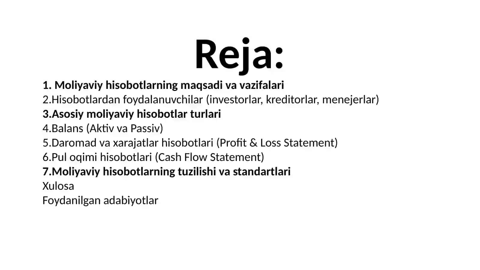 Kompaniyaning Moliyaviy Hisobotlari 2