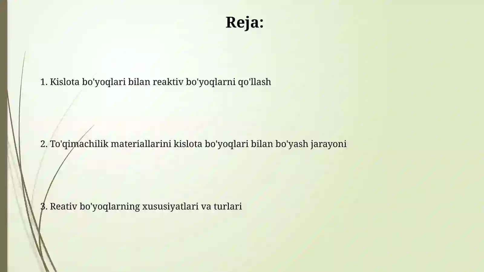 Kislotali bo'yovchi moddalar bilan bo'yash 2