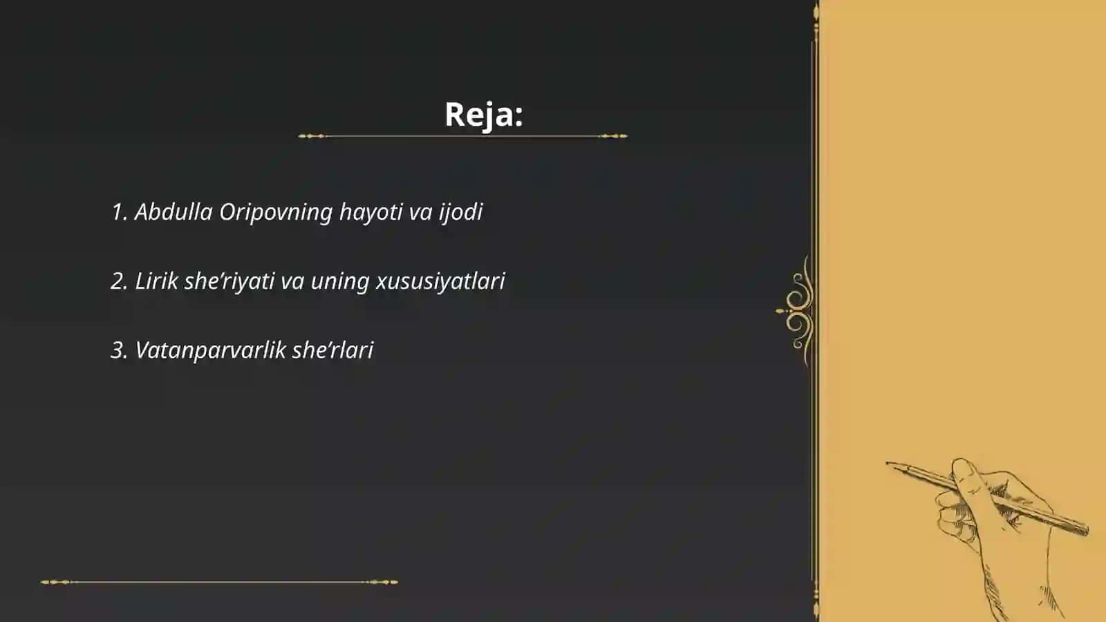 Abdulla Oripov ijodi 2