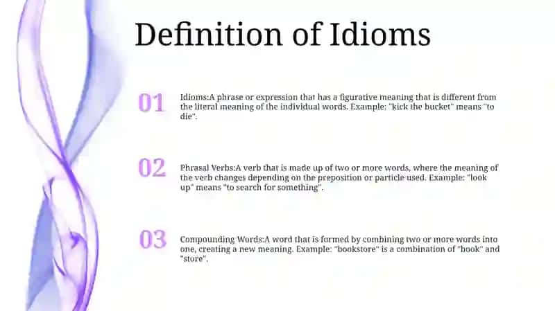 Idioms, Phrasal Verbs, Compounding Words 2