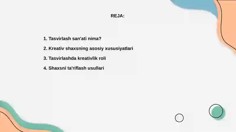Kreativ shaxs tavsifi 2