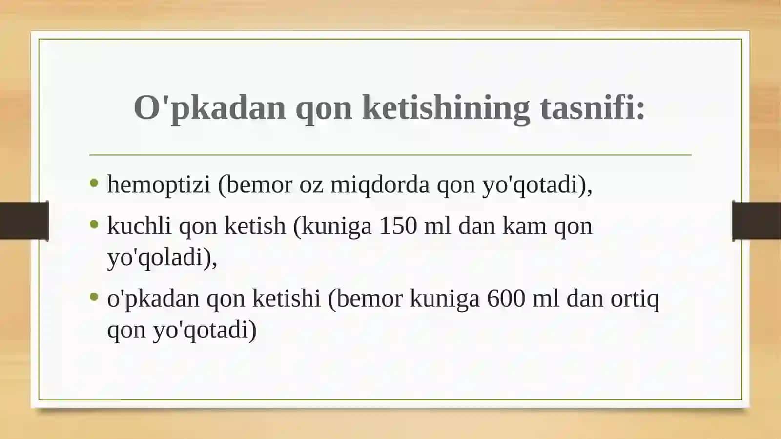 O'pka qon ketishining xususiyatlari 2