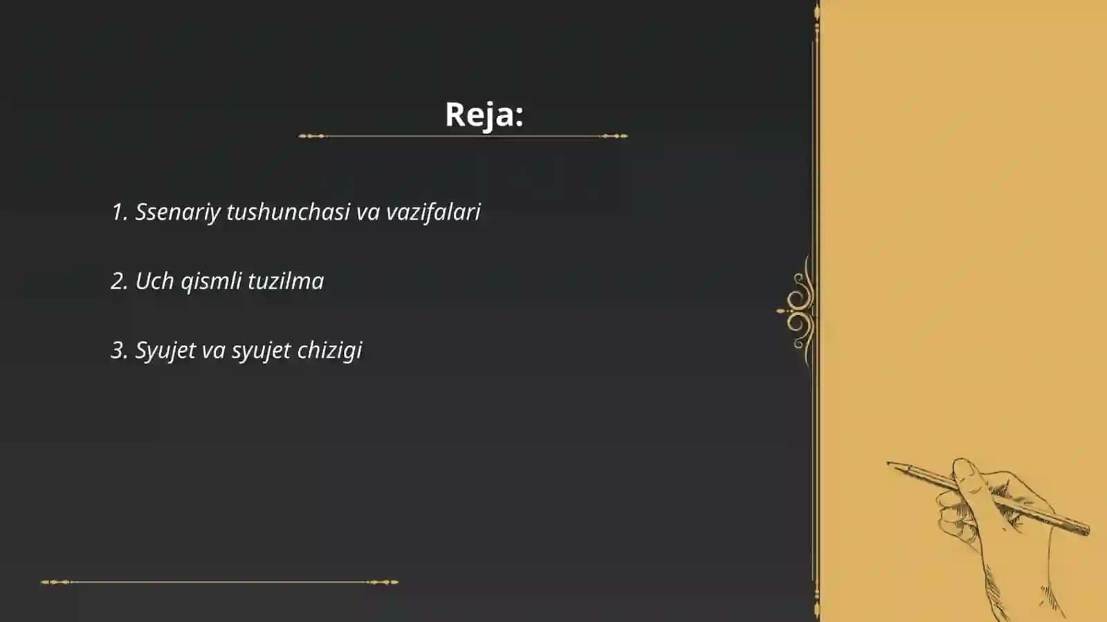 Ssenariy tuzilishi 2