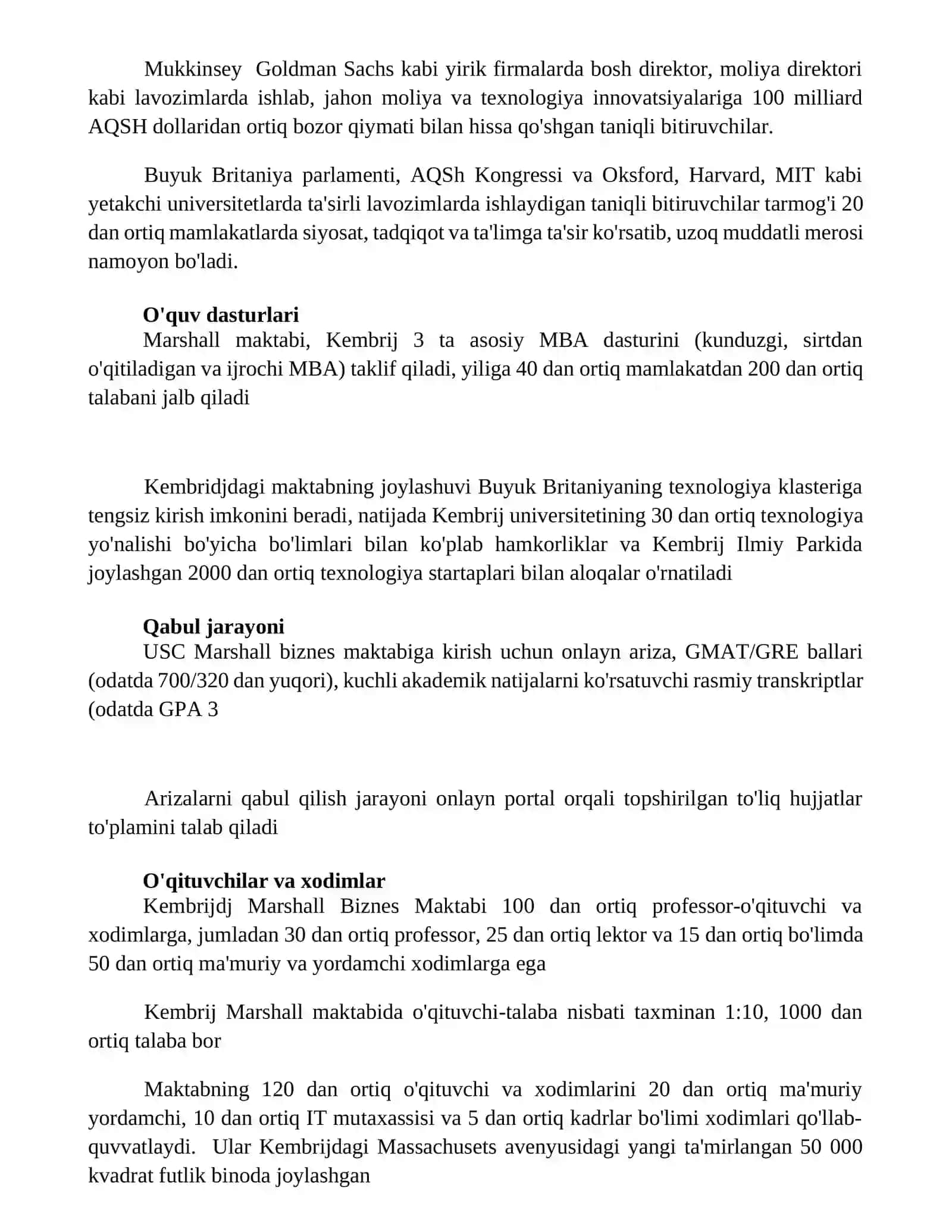 Kembridj maktabi A.Marshall ta'limoti 2