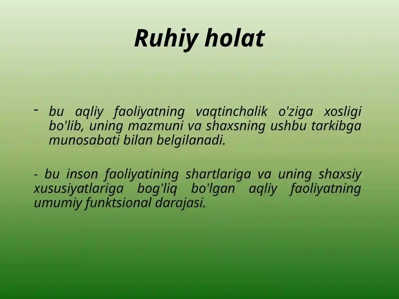 Insonning ruhiy holati 2