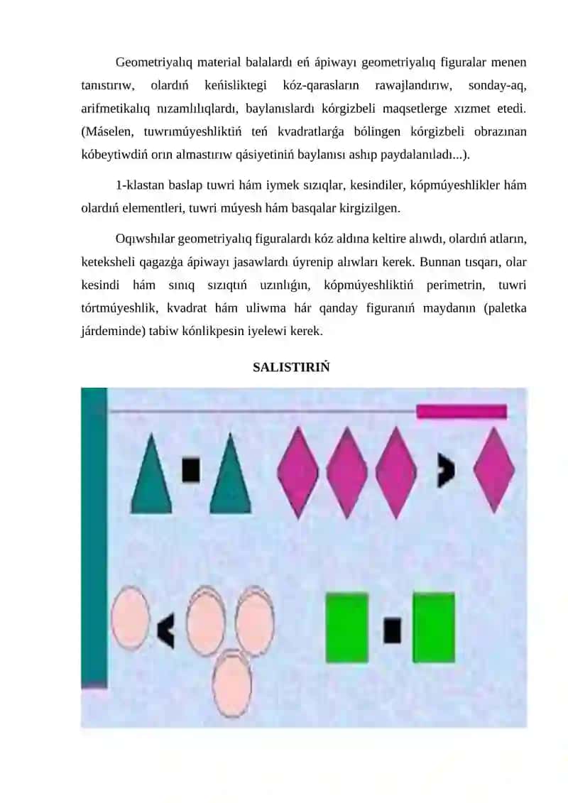 Baslawısh klass matematika kursı 2