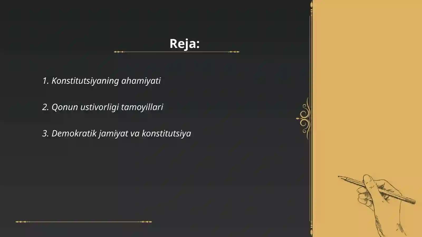 Konstitutsiya va qonunning ustivorligi 2