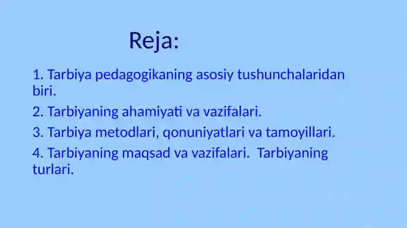 Pedagogik jarayon data rbiyaning mazmuni 2