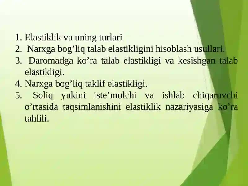 Elastiklik va uning turlari 2