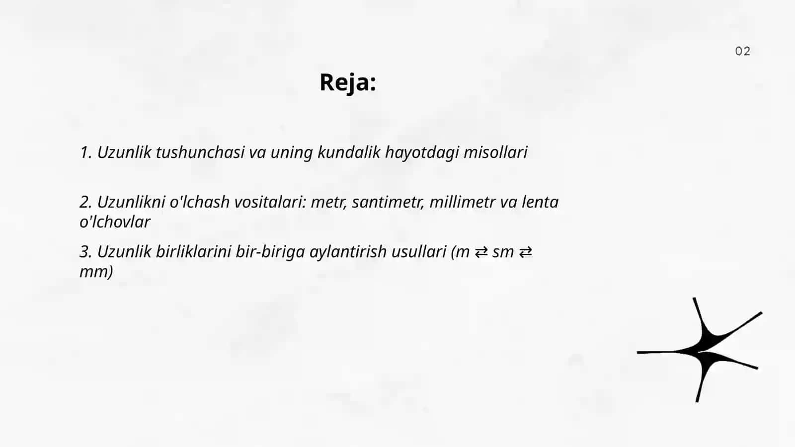 Uzunlik va yuza oʻlchov birliklari 2