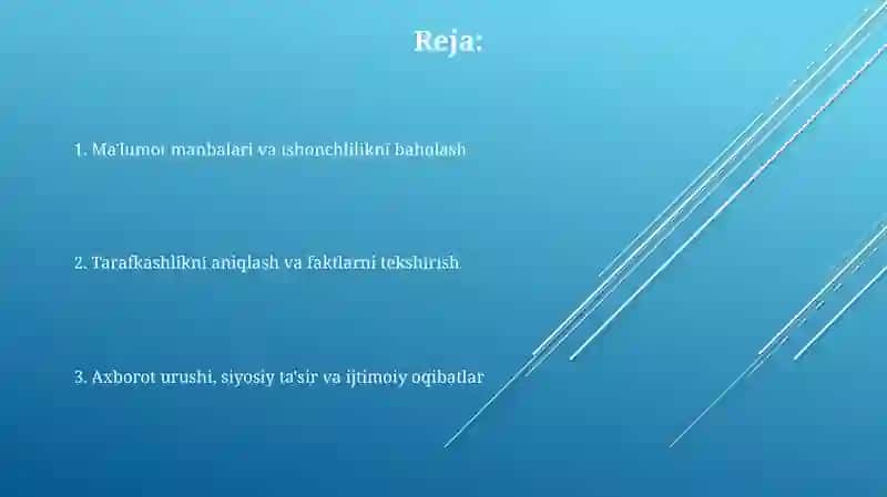 Media vositalarida axborotning tahlili va baxolash 2