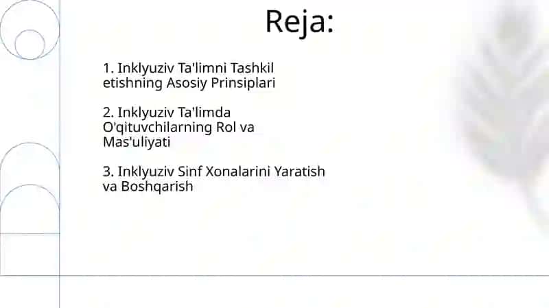 Inklyuziv Ta'limni Tashkil etish 2