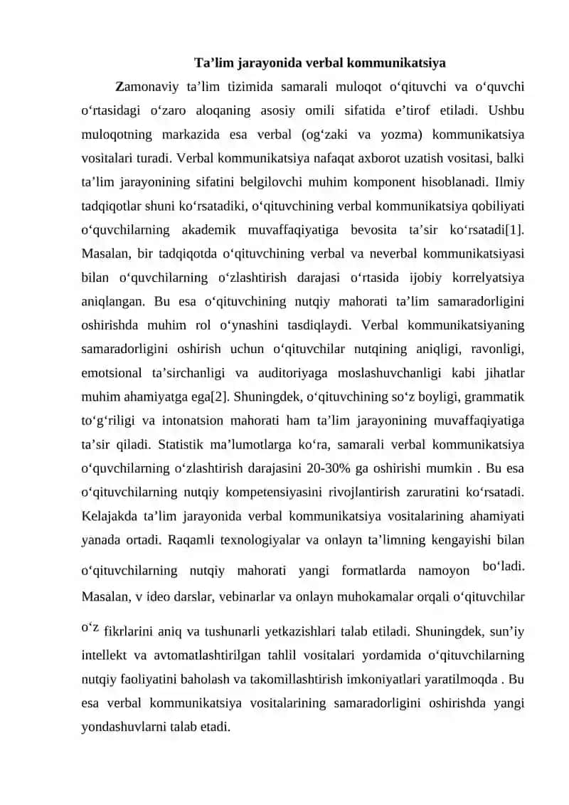 Kommunikasiya. Verbal kommunikasiya. 2