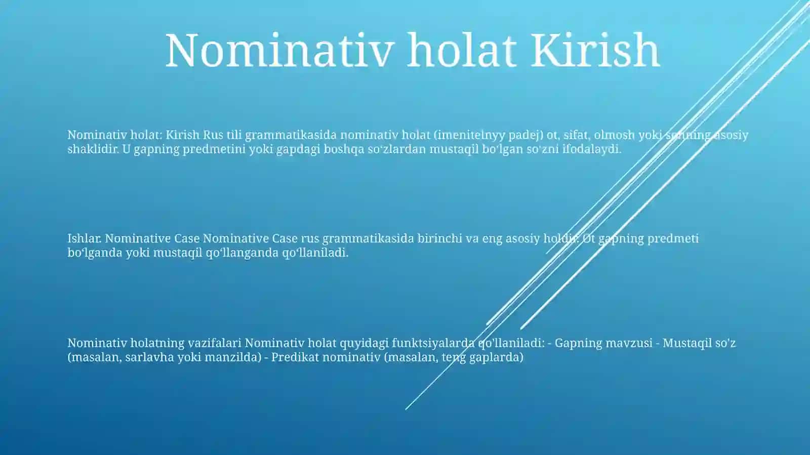 Nominativ holat 2