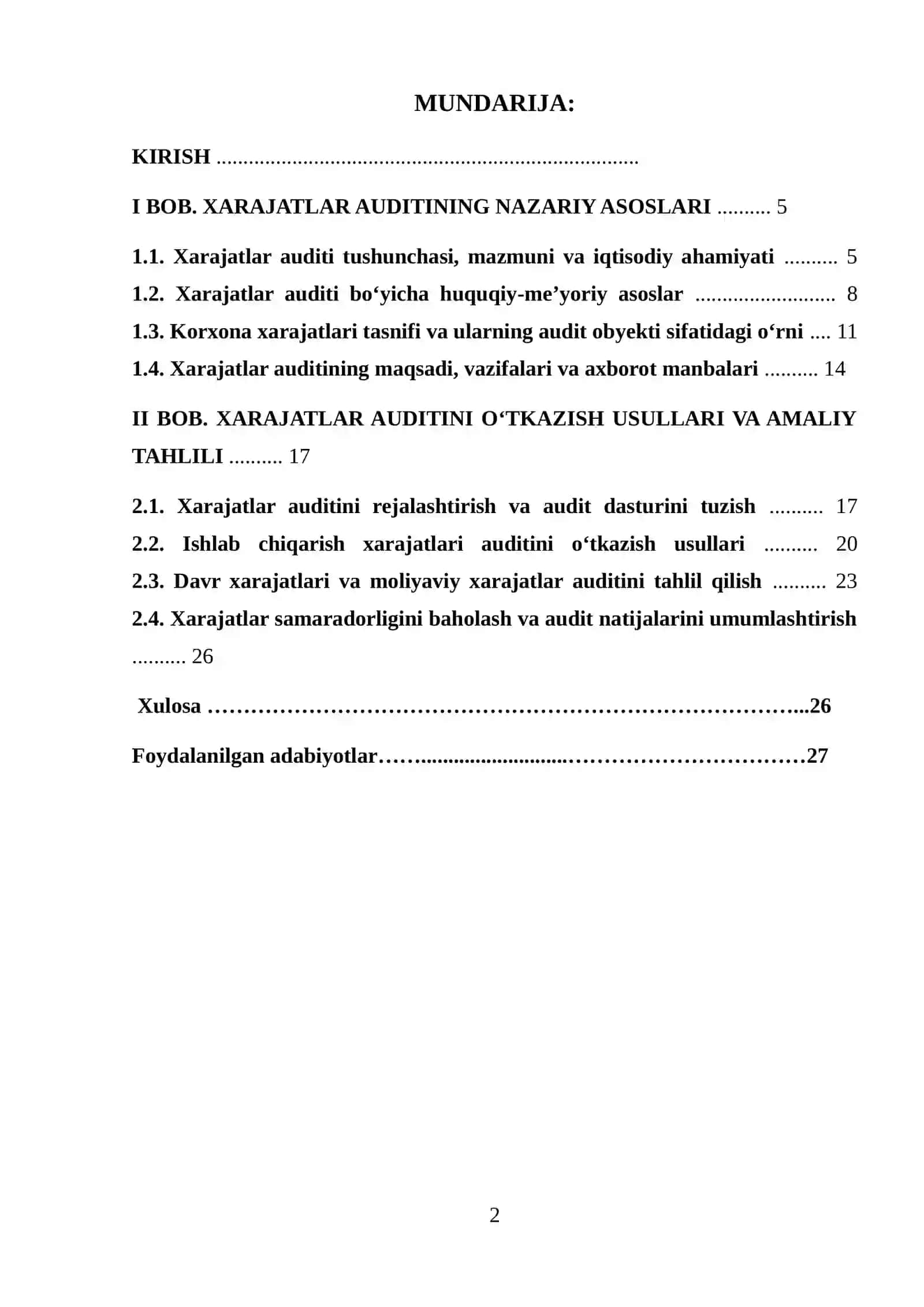 Xarajatlar auditi 2
