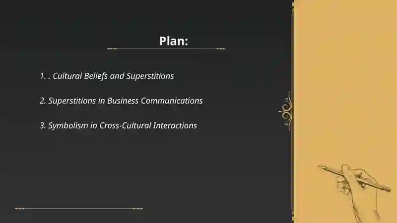 Presentation. Extralinguistic Issues cross-cultural in cross-cultural communication: superstitions 2