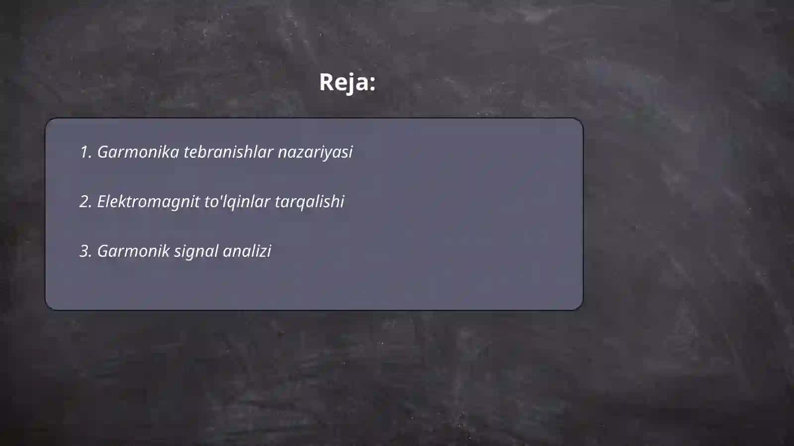 Garmonik elektromagnit toʻlqin. Funksional variatsiya 2