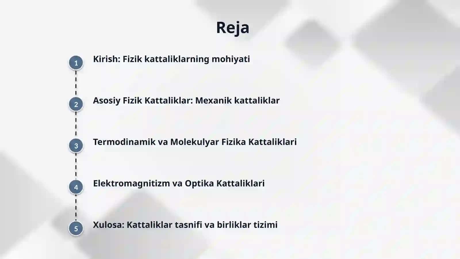 Fizik kattaliklar va ularning birliklari qanday tasniflanadi? 2