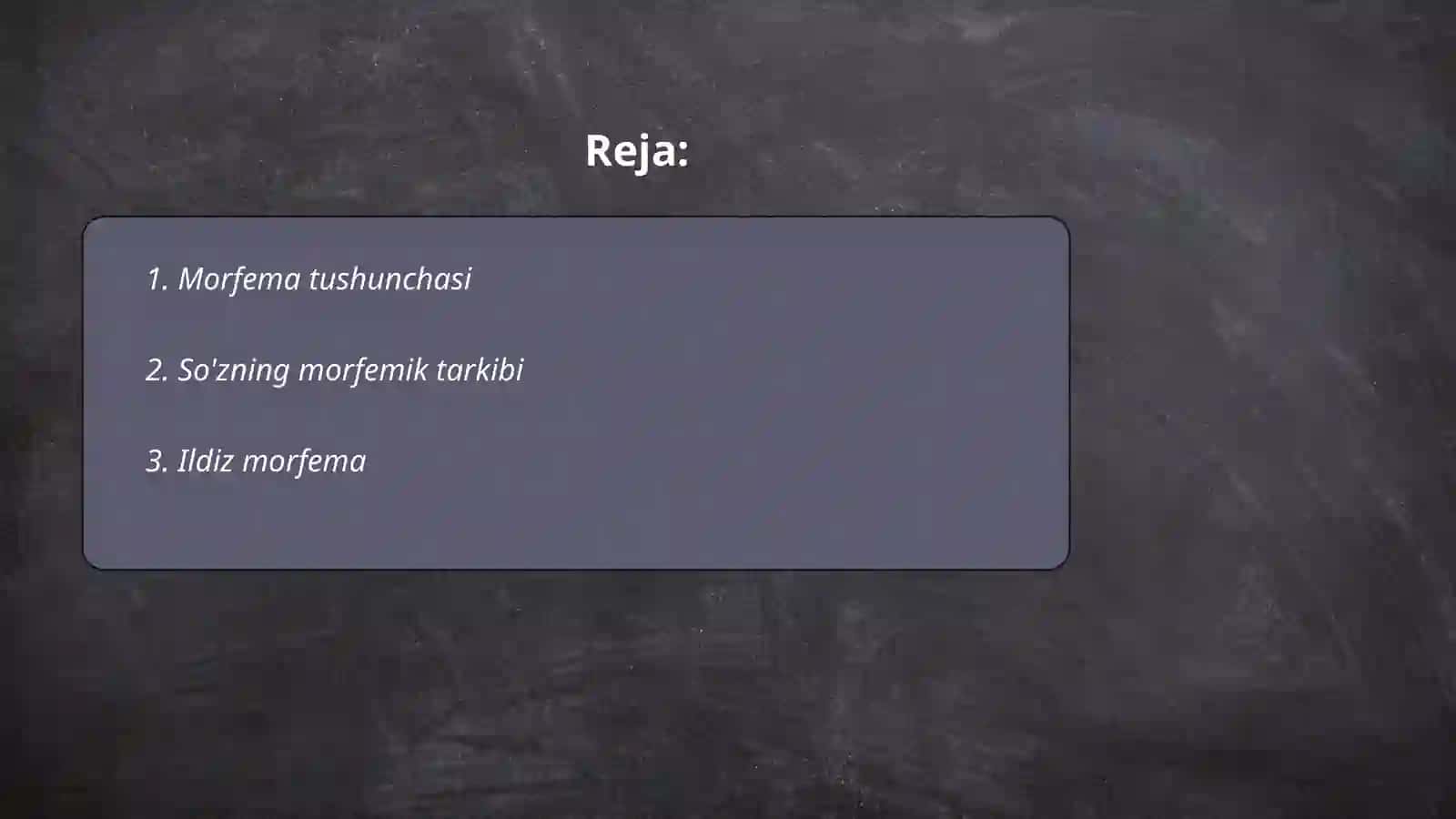 Morfema tushunchasi 2