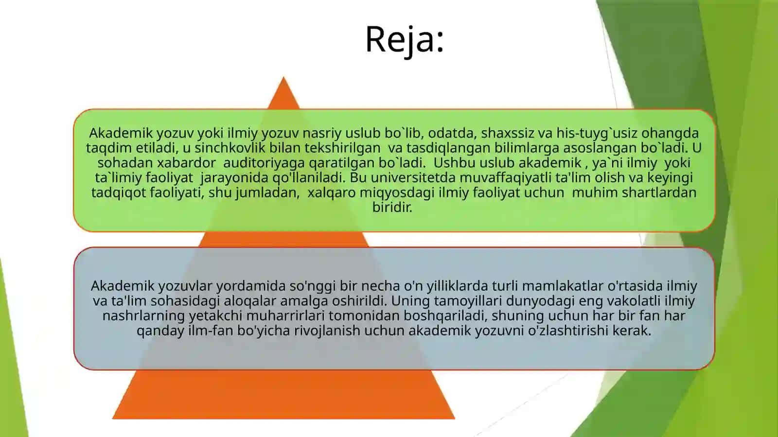 Akademik yozuv tushunchasi 2