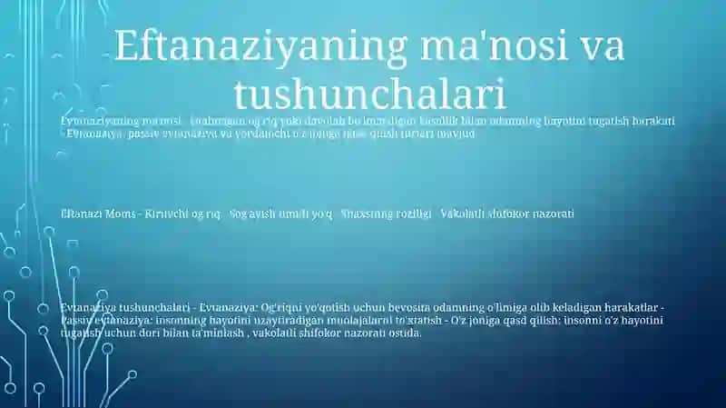 Eftanaziya Momalari 2
