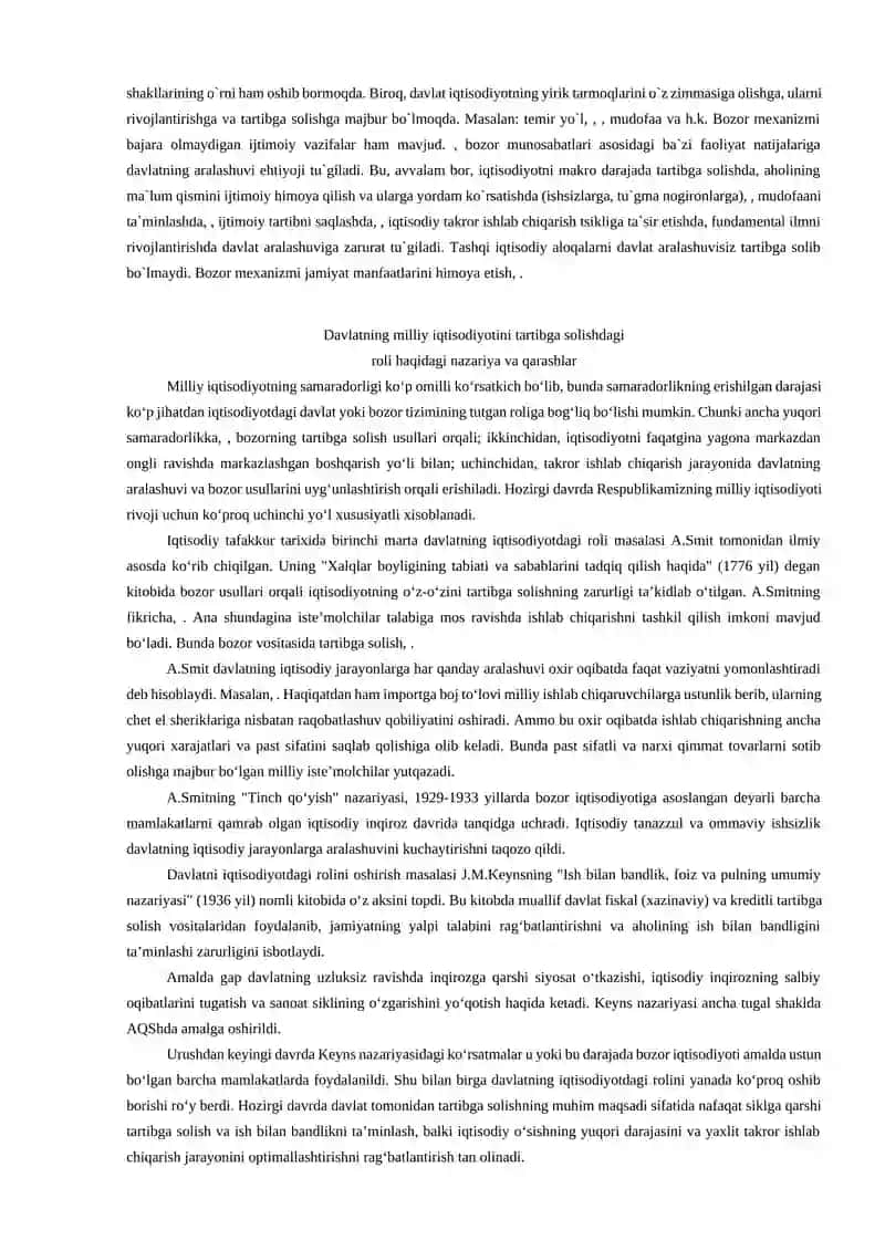 Davlatning Iqtisodiyoti 2