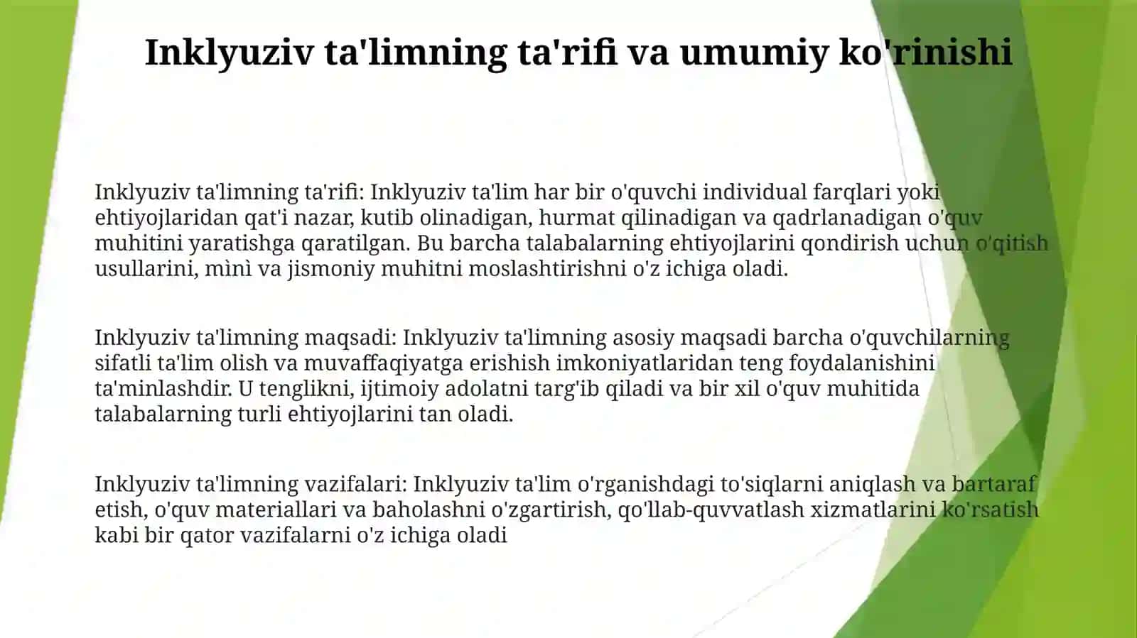 Inklyuziv TaʼLimningMaqsadiVa 2