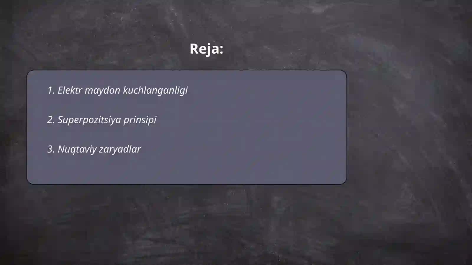 Elektr maydon kuchlanganligi 2