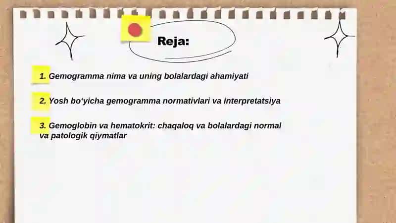 Bolalar organizmida gemogramma va uning interpritatsiyasi 2