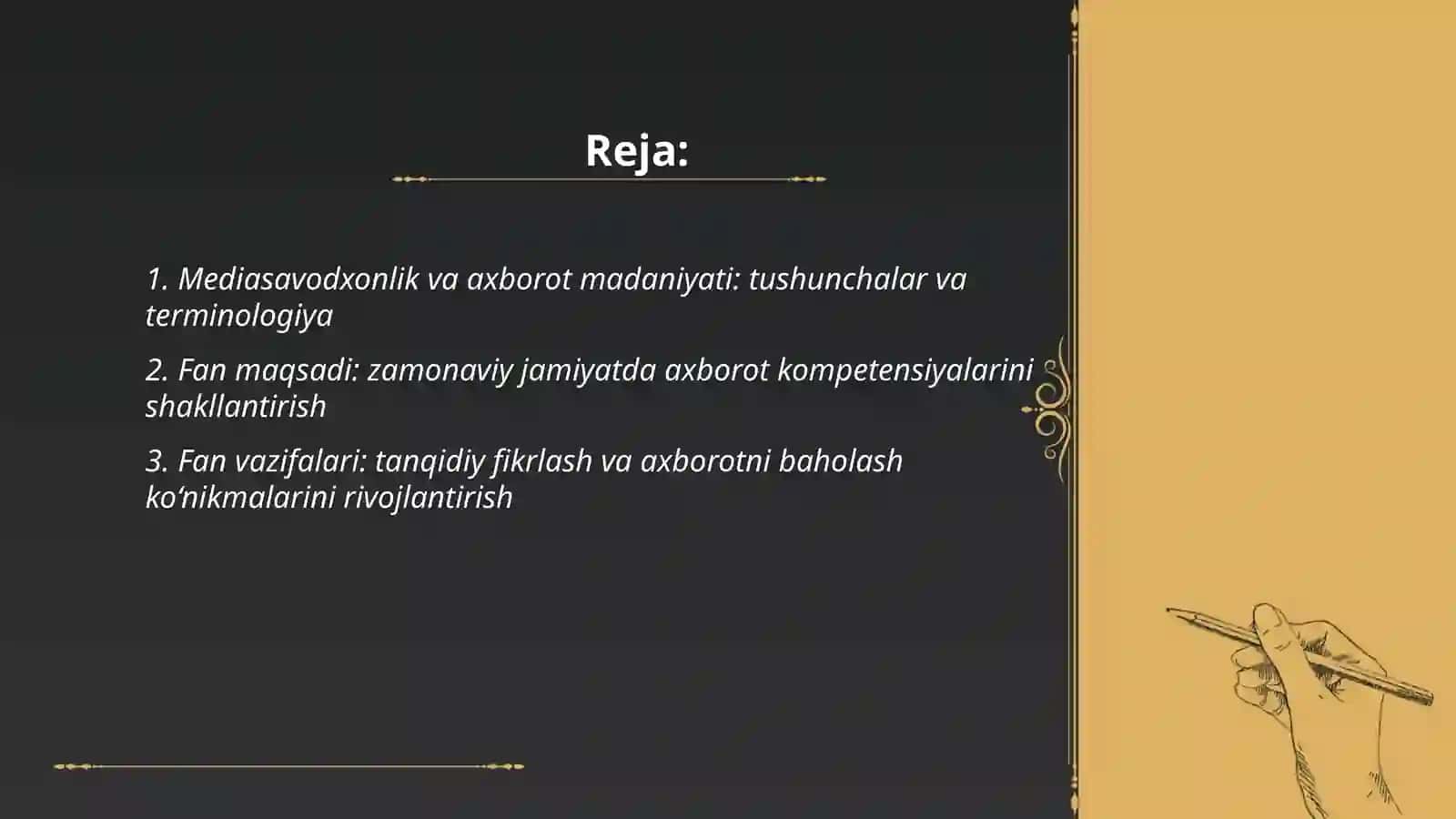 Mediasavodxonlik va axborot madaniyati 2