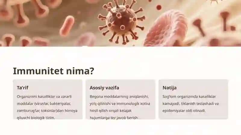 Immunitet Nazariyasi: Tananing Himoya Qal'asi 2