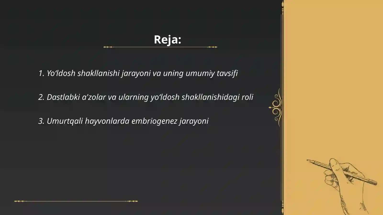 Yoʻldosh shakllanishida dastlabki a'zolarning roli 2