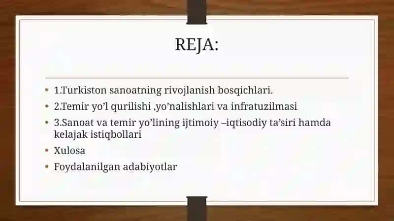 TURKISTON O’LKASIDA SANOAT VA TEMIR YO’L QURILISHI 2
