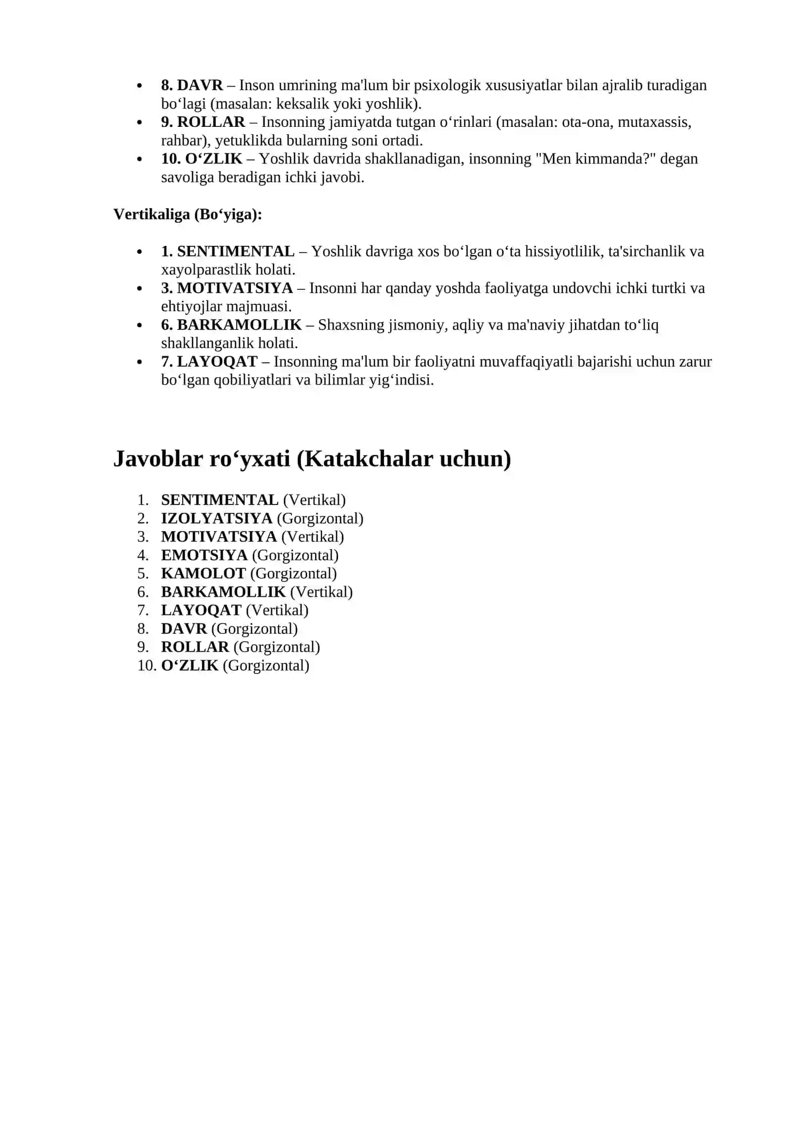 Yosh davrlari psixologiyasi 2