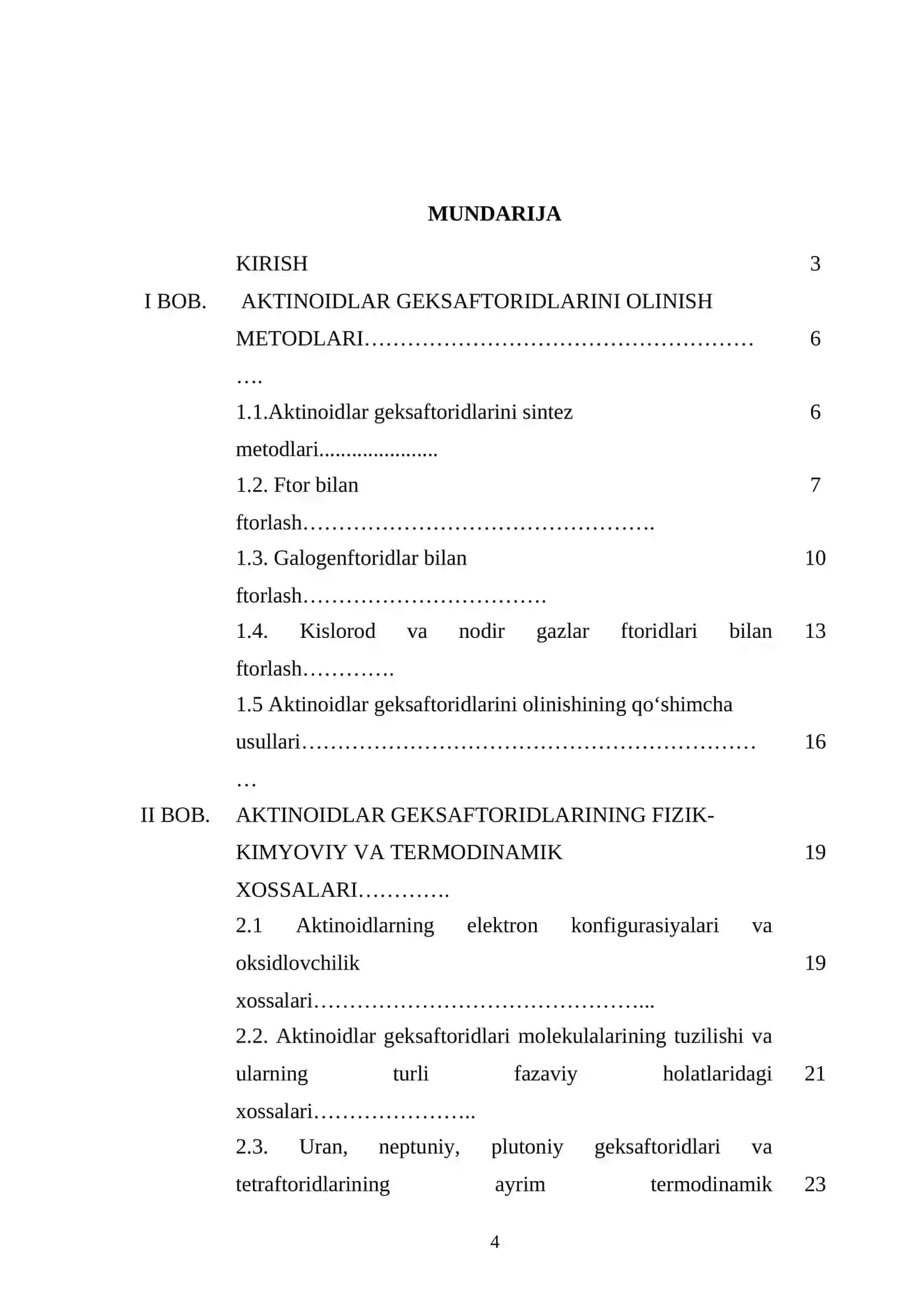 Aktinoidlar geksaftoridlarini olinishi va xossalari 2
