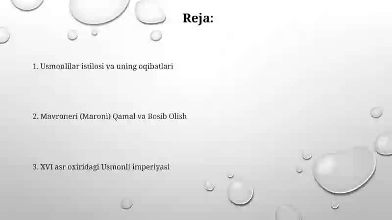 Usmonlilar istilosi va uning oqibatlari 2